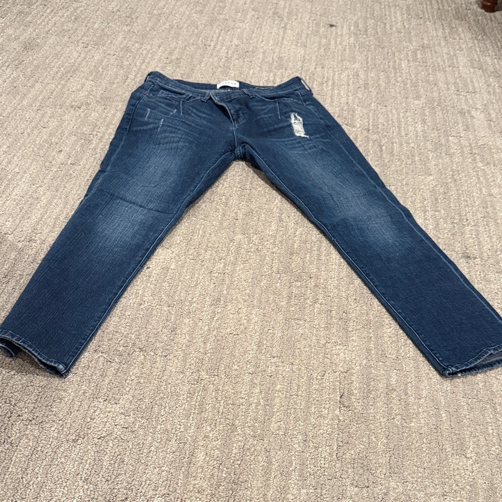 PARKER SMITH Women's Straight Leg Jeans - Dark Blue